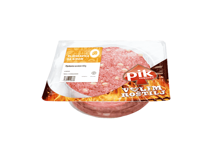 Hamburger patty with cheese